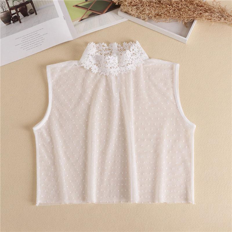 Women's Lace Floral False Faux Collar Stylish Shirt Fake Collar Half Shirt Detachable Collar