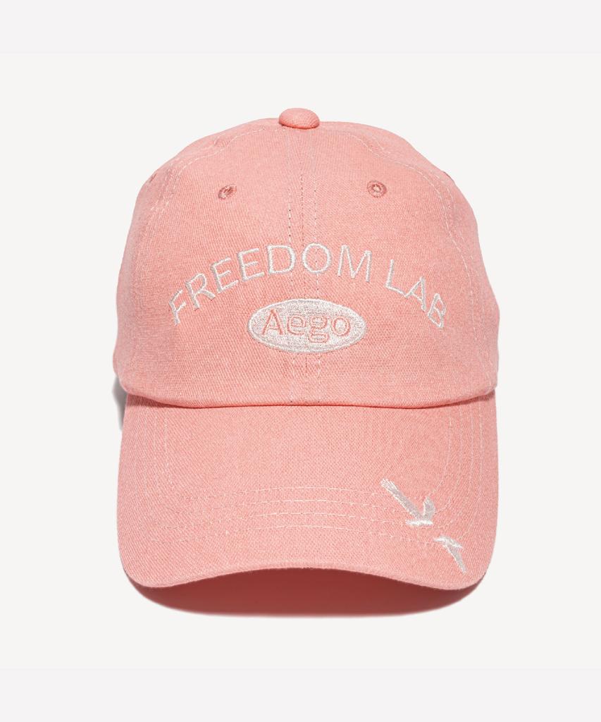 AEGO FREEDOM LAB Signature Logo Cap_Peach Pink
