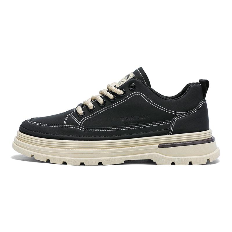 Shoes For Man New Men's Sneaker Shoes Autumn Thick Soled Fashion Luxury Leather Casual Workwear Sneaker Motorcycle Shoes