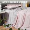 60 Cool Silk Sleek Simple Solid Color Lanjing Tencel Summer Cool Quilt/Summer Cool Quilt Four Piece Set