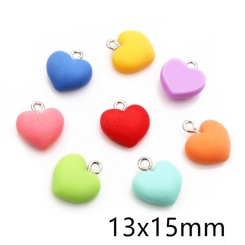 

10Pcs Random Colors Mixed Star Heart Cake Charms Resin Glitter Cute Necklace Keychain Pendant DIY Keychain Making Accessories