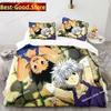 Hunter X Hunter Bedding Set Japanese Anime Printed Single Comforter Quilt Duvet Cover Pillow Case 3 Pieces Sets Kids Adult Size