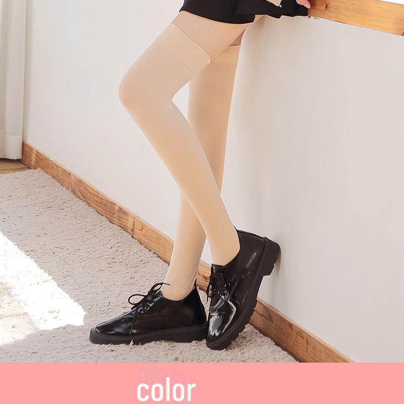 Ciorapi înalți până la coapsă Fenna din mătase și dantelă, antiderapanți, pentru femei – Colecția de primăvară/toamnă