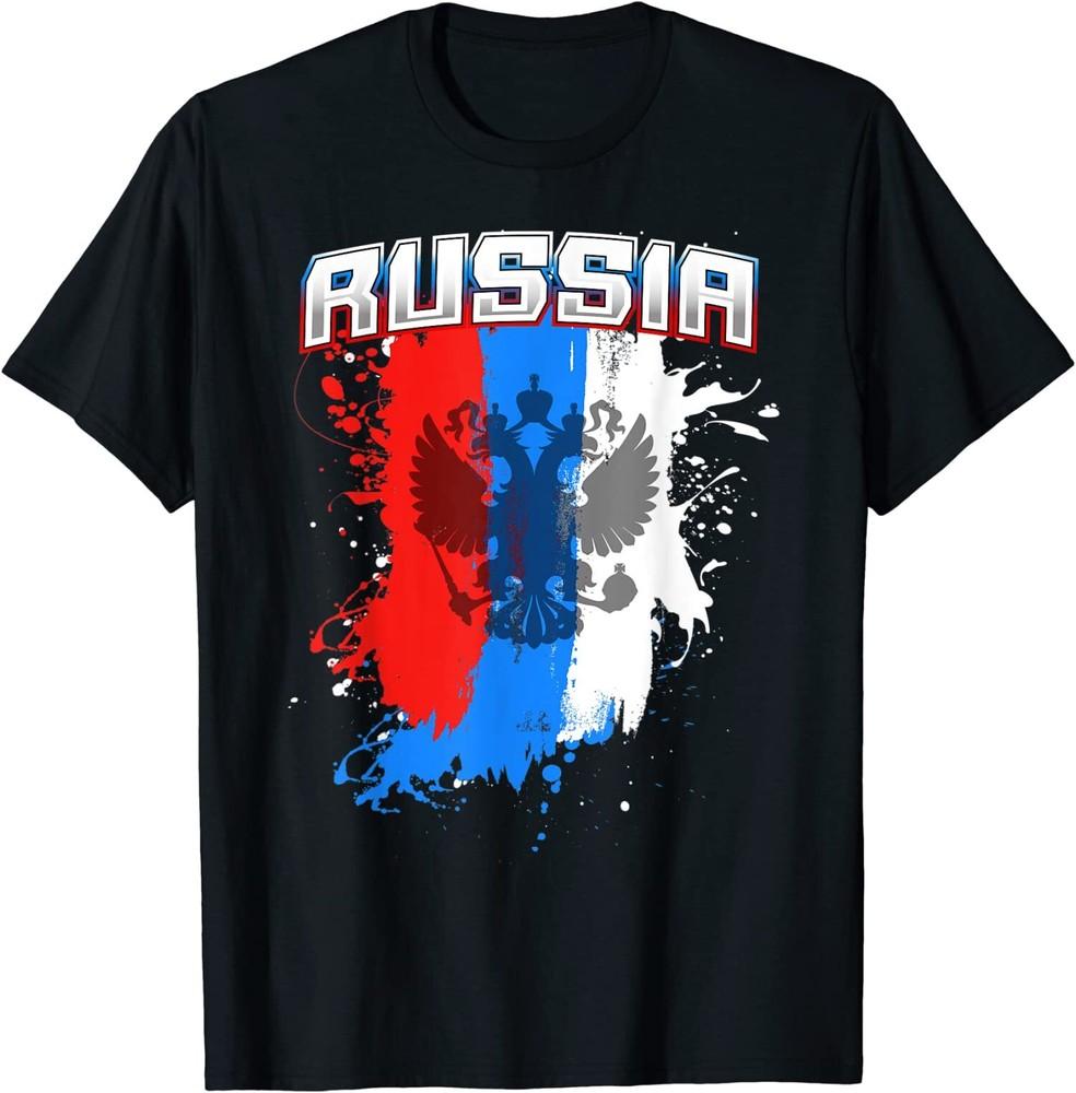 NEW LIMITED Russian Flag Gift For Men, Women And Kids Team Russia Eagle T-Shirt Tops Tee
