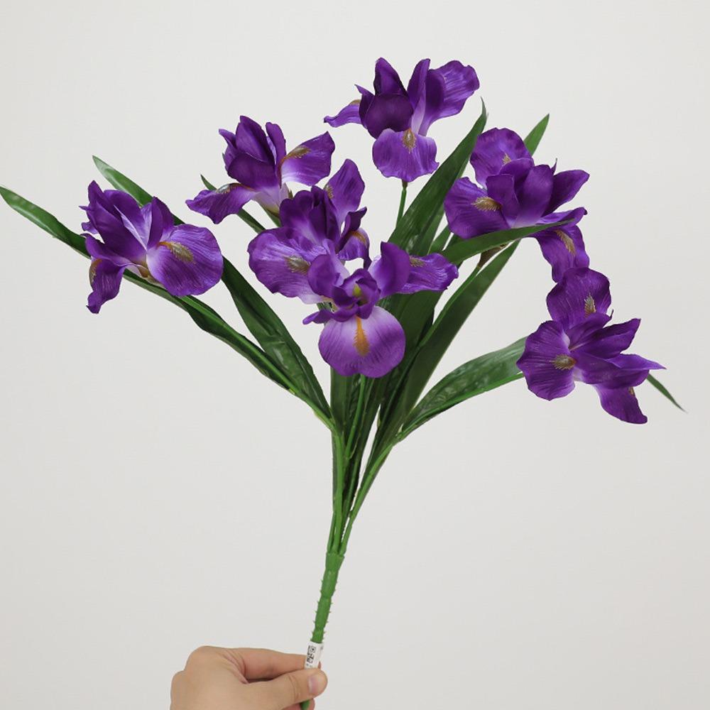 Künstliche Iris-Szene in verschiedenen Farben – realistische Haptik, Foto-Requisite, Lilien-Simulation, Tischdekoration
