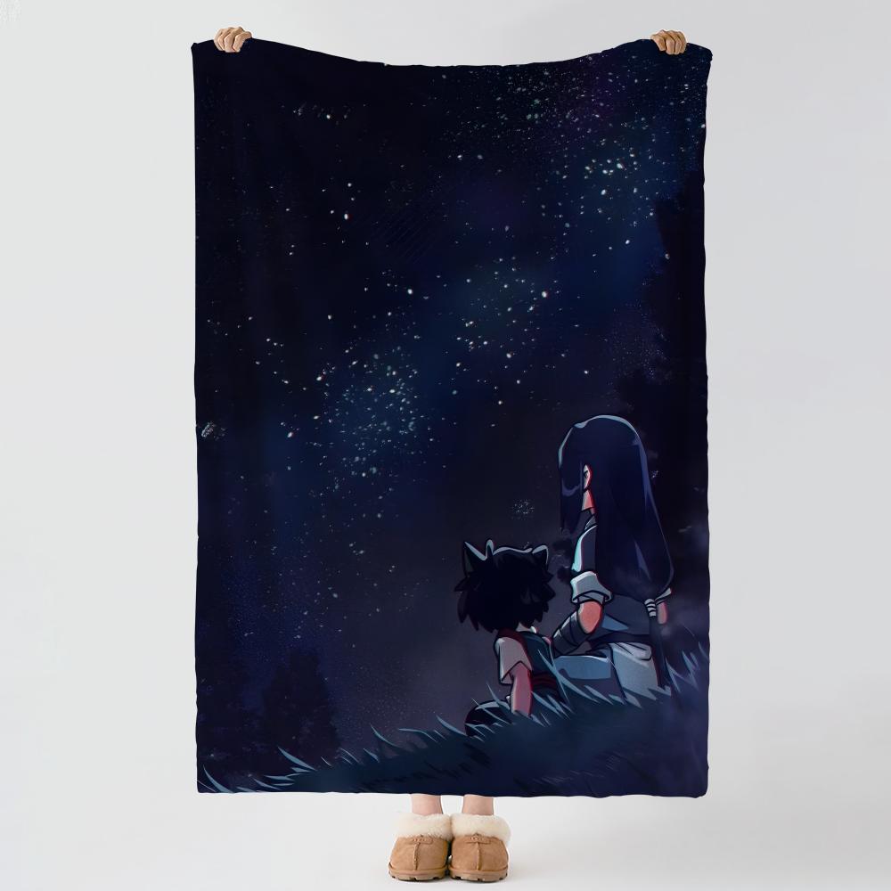 Anime L-Luo Xiaohei-i Throw Thick Comfort Flannel Quilt, Multi-scene Use Indoor Outdoor Daily Nap