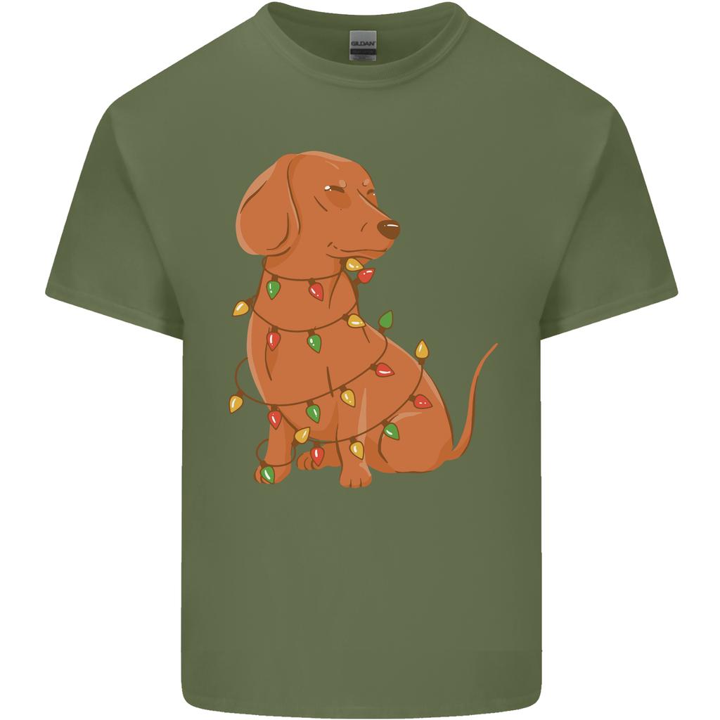 A Funny Christmas Tree Dachshund Unisexs Light Cotton TShirt