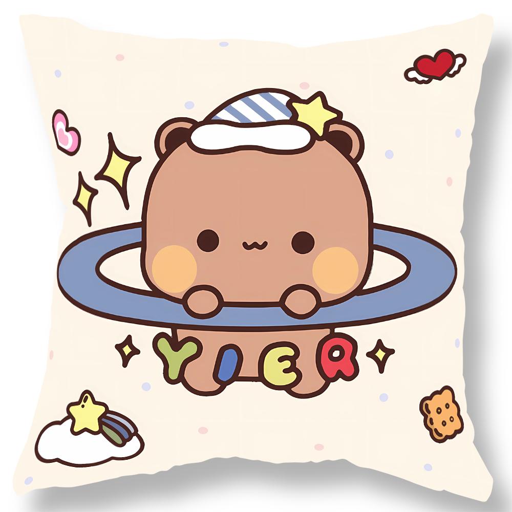 Urocza poszewka na poduszkę z nadrukiem misia Prezent Kawaii Kreskówka Animacja Pokój dzienny Sofa Poszewka na poduszkę Dekoracja pokoju domowego sypialni