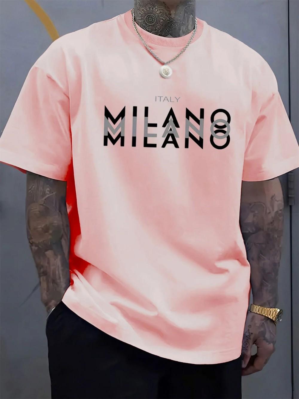 

Men s summer casual comfortable breathable round neck T-shirt with letters and various shadow patterns outdoor fashion top 4XL