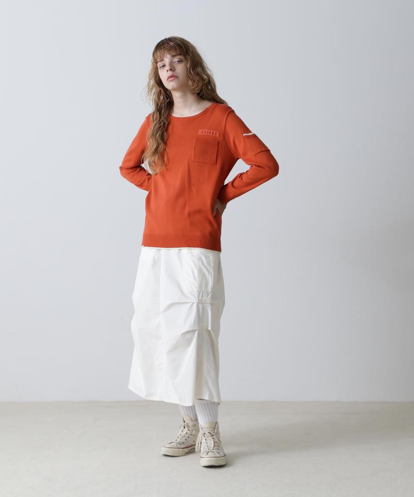 AVIREX FATIGUE KNIT TOPS M 439 Brick 783-3240603
