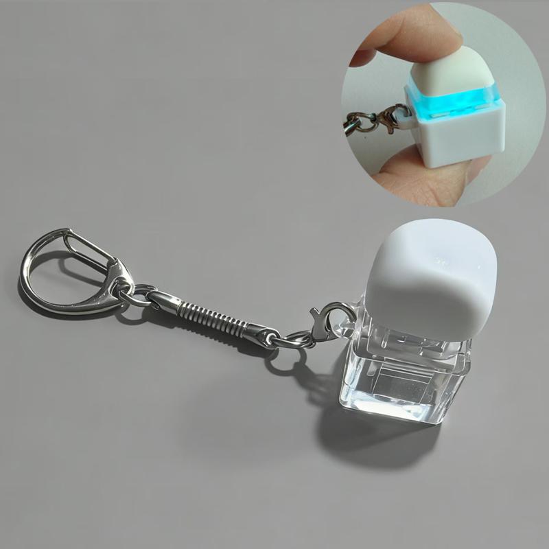 

Super tactile button decompression toy keychain decompression luminous toy fingertip backpack pendanj