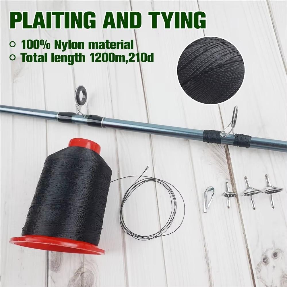 Kit di Riparazione Canna da Pesca Lunghezza Filo 2000M Materiali per Costruzione Canna Riparazione Canna da Pesca