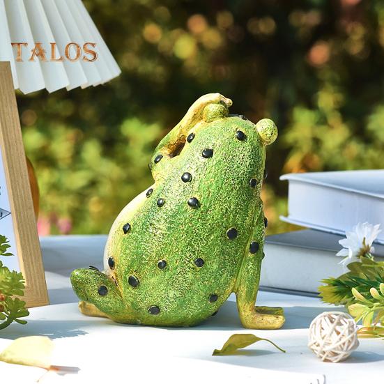 Garden Green Frog Figurine No Speak No Hear No See Frog Statue Resin Animal Sculpture Indoor Outdoor Yard Lawn Decoration Ornament