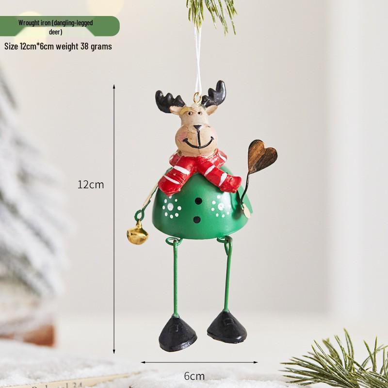 2025 Iron Art Christmas Decorations: Small Santa, Reindeer, Snowman Mailbox Ornaments.