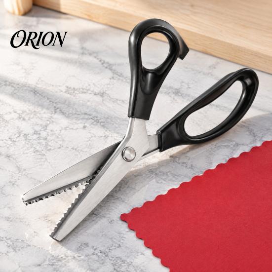 Fabric Cutting Shears Pinking Scissors, Zig Zag Decorative Edge Professional Manual Patchwork Dressmaking Craft Scissors for Sewing Paper DIY