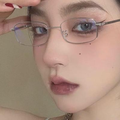 Trendy Gold Wire Metal Glasses for Men: Japanese-Style, Small Frame, Myopia-Friendly, Blue Light Blocking