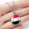Elegant Syrian Flag Pendant Necklace Symbolizing National Pride and Cultural Identity in Sturdy Materials Casual Wear