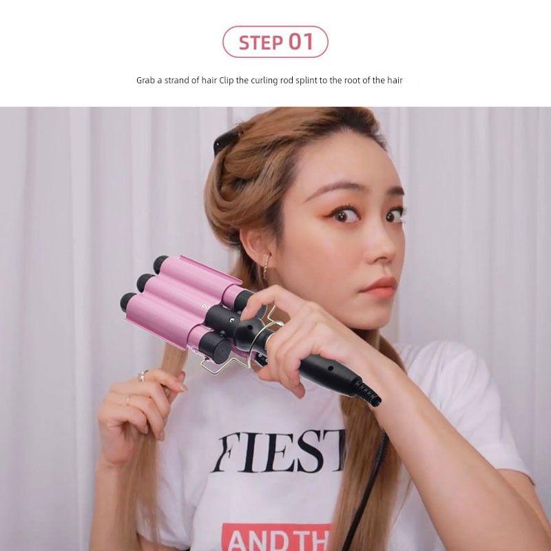 32mm Large Wavy Short Hair for Dormitory Egg Roll Head