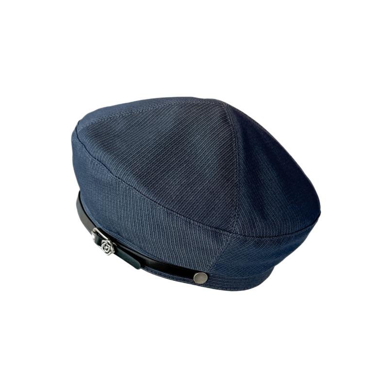25 Early Autumn New Hat Women's Retro Big Head Beret Belt Rose High Quality Bud Hat