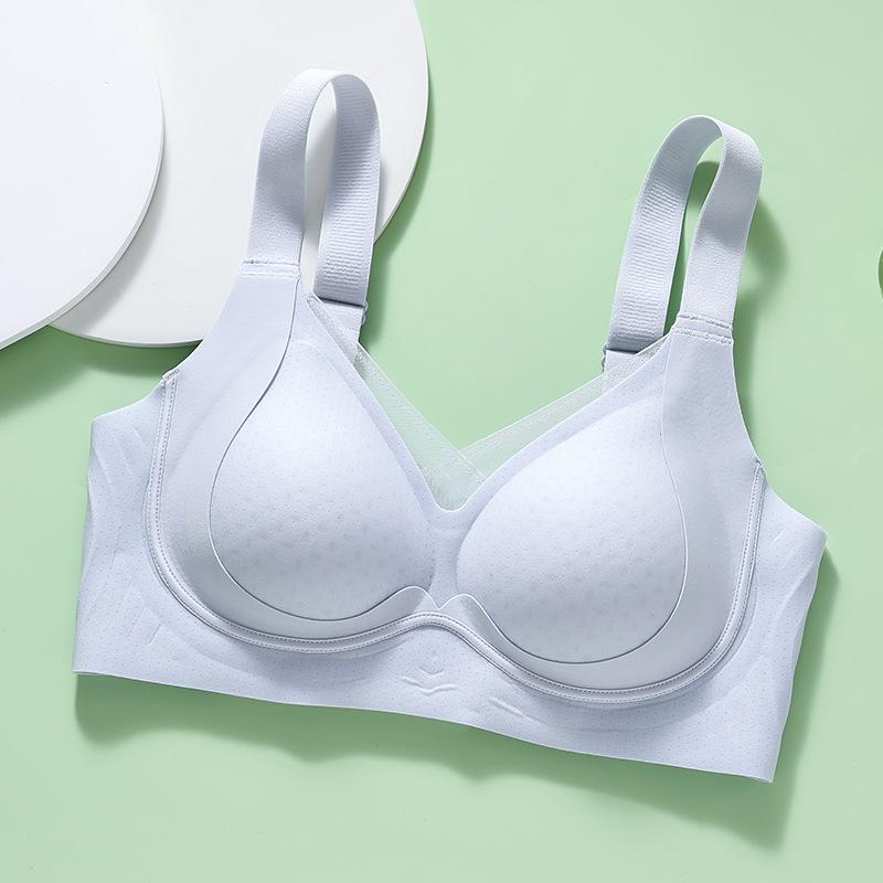 Traceless Underwear Women's Summer Light and Thin Breathable Gathering Anti-sagging Cool Underwear Women's Summer Thin Bra Cover