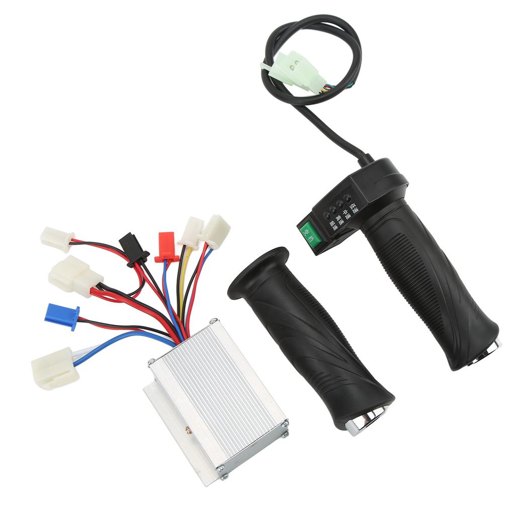 Brushed Motor Speed Controller Throttle Twists Grip Set Comfortable Hand Feeling Throttle Handle Grip 12V 250W
