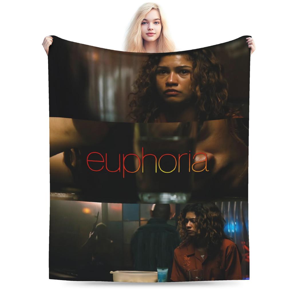 Comfortable Euphorias Season 3 Blanket Merch Bed Decorative Throw Blankets Lightweight Fleece for Car