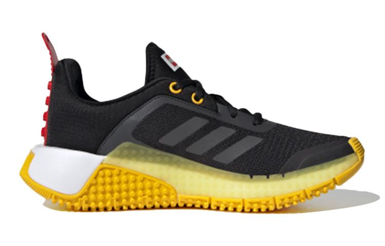 LEGO x Adidas Sport J Antiscivolo Ammortizzazione Resistente all'Abrasione Traspirante Basse Scarpe da Corsa per Bambini Nero Giallo FX2863