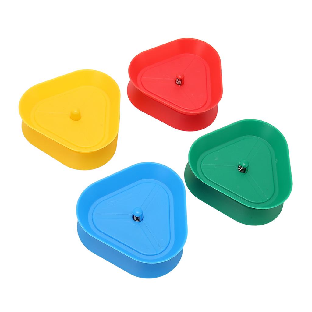 Triangle Shaped Cards Playing Holder 4 Colors Round Edge Spring Design Poker Holder for Adults Children