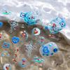 Shiny Goldfish Plastic Bag Seahorses Summer Jellyfish Starfish Shell Conch Koi Water Bubble Star Carp Nail Art Stickers Decals