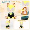 Plush Stuffed Animal Soft Toy Sitting Cat Design with Embroidered Facial Features and Detailed Limb Construction Suitable for All Ages