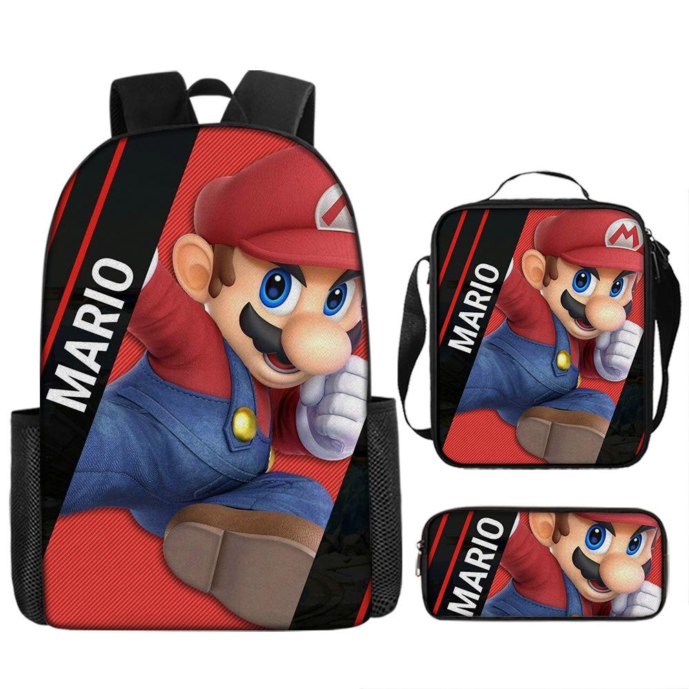 Cartoon Backpack, Primary And Secondary School Students Three-Piece Set, School Bag, Backpack, Shoulder Bag, Pencil Case.