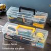 Transparent Divided Parts Storage Box for Hardware, Tools, and Screws - Portable Organizer