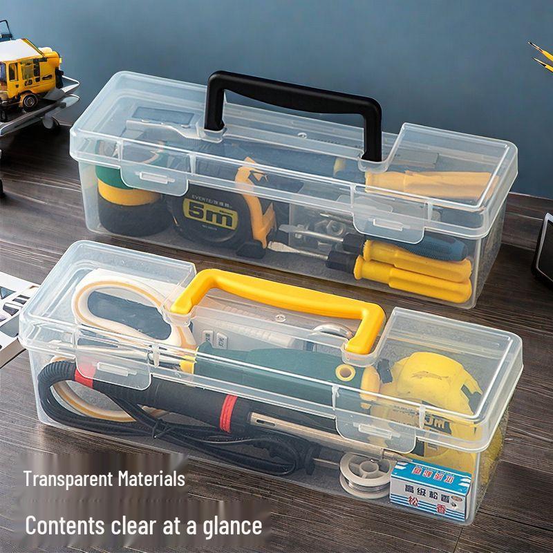 Transparent Divided Parts Storage Box for Hardware, Tools, and Screws - Portable Organizer