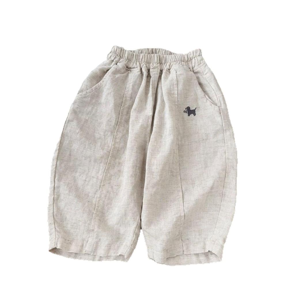 2026 Kids' Summer Linen Cropped Pants - New Toddler Style for Boys & Girls