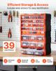 VEVOR 39-Drawer Storage Organizer, Plastic, Drawer Storage Cabinet for Garage Organization, Stackable Small Parts Organizer, Wall-Mounted Toolbox