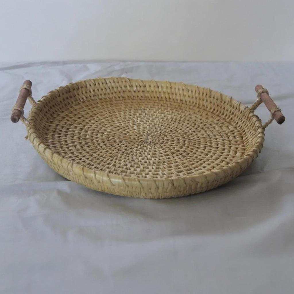Natural Rattan Serving Tray