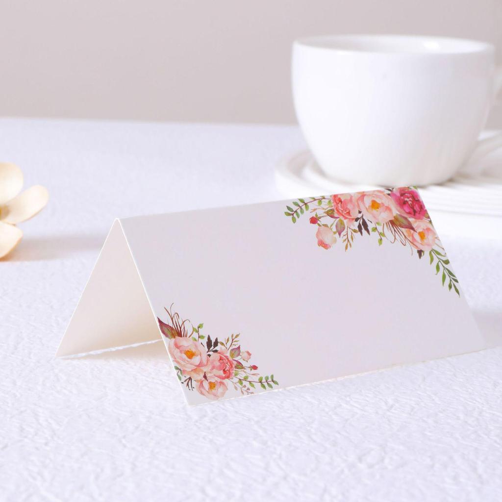 3D Printed Wedding Table Name Cards with Rose Design
