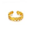 Women's Versatile High-End Open Wish Coin Gold Ring
