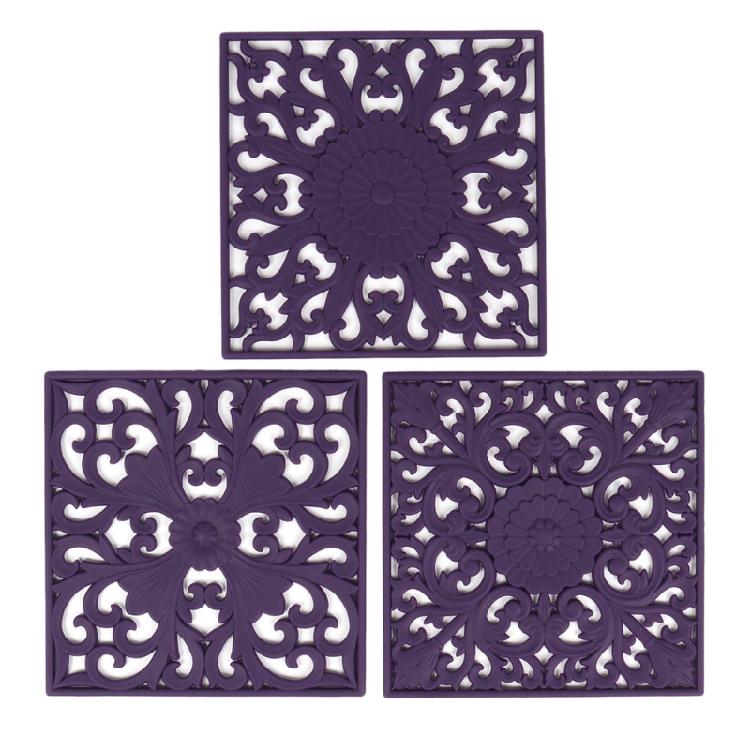 Silicone Material Anti-scalding Pad Square Dining Mats Placemats for Kitchens