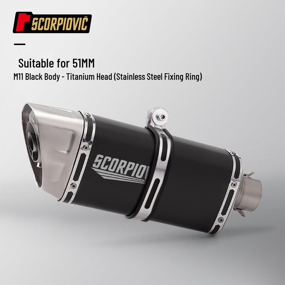 Universal M11 Exhaust Pipe for Motorcycle Mods MT07 ZX10R 703RR 321RR 650NK