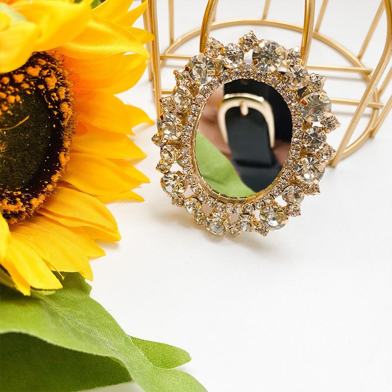 Folding Airbag Bracket Fashion Rhinestone Mirror Paste Portable Desktop Air Cushion Bracket Wind Mobile Phone Tablet