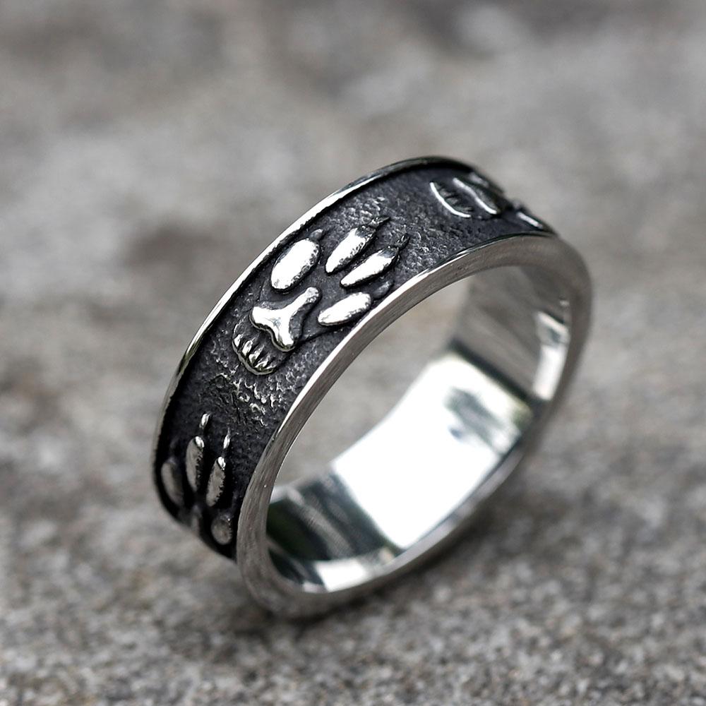 NEW Men's 316L Stainless-steel Rings Viking Bear Paw RING for Teen  Animal Jewelry Gifts Free Shipping