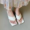 Sexy Women Flip -Flops Square Toe Stilettos Sandals Fad Dress Ladies Low Heels Shoes Summer New Casual Slides Women Slippers