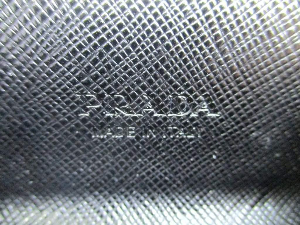 Authentic PRADA Saffiano Black Leather Coin Case Purse #a883  Refurbished