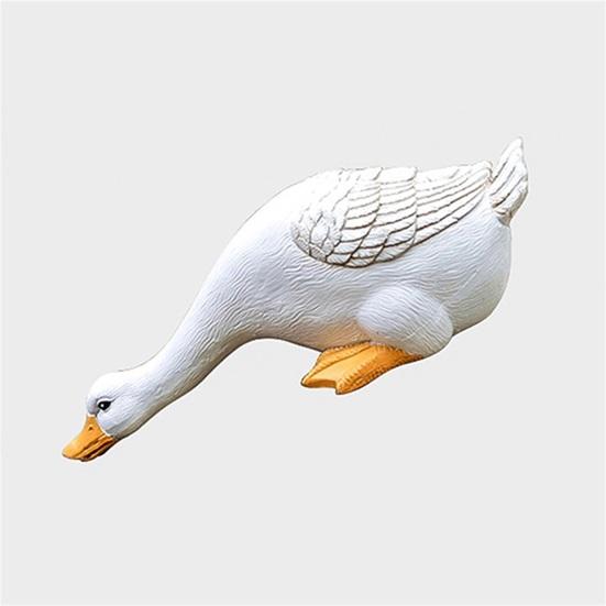 Statuie de rață Simulare înaltă Toate se potrivesc cu rășină Artă Artizanat Apă potabilă Model de rață Accesorii de grădină