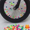 72 Pieces of Colorful Bicycle Spoke Beads, Vivid Plastic Beads, Plastic Clip-on Decorations for Bicycle Wheels, Bicycle Parts
