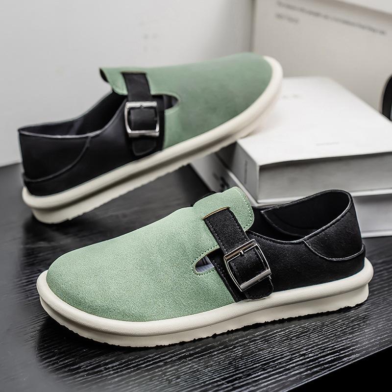 

Модная мужская повседневная обувь 2025 Новый модный тренд Удобная дышащая Нескользящая обувь на плоской подошве Уличная повседневная обувь Мужской размер 39-47 39 зелёный