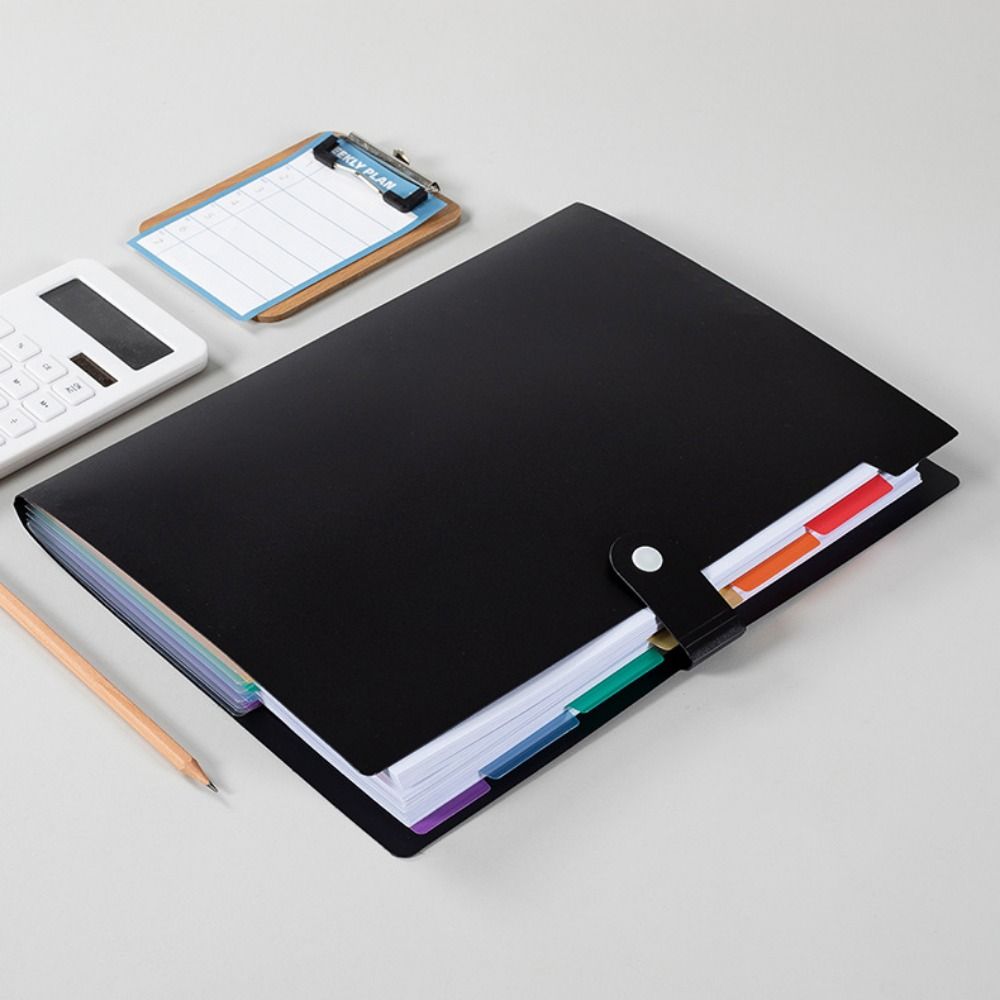 Large Capacity A4 File Folder Bag 7 Pockets File Storage Folder Accordion File Organizer  Documents