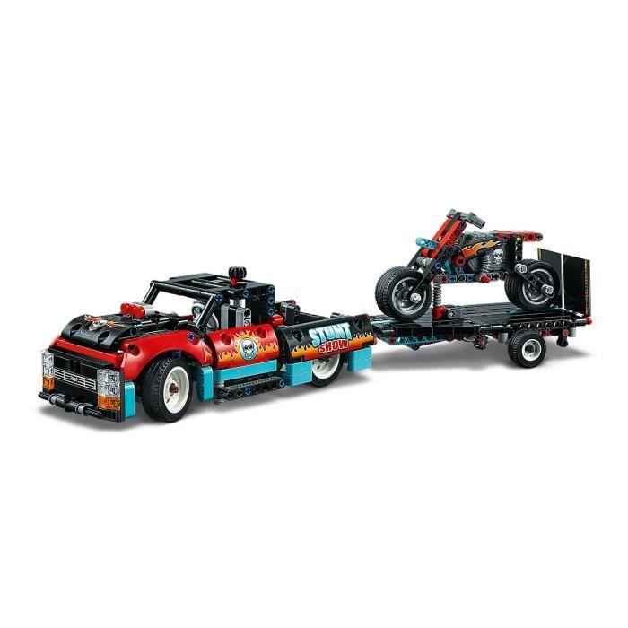 LEGO® Technic 42106 Le spectacle de cascades du camion et de la moto, Idée Cadeau Anniversaire Jouet pour Enfant de 8 ans et +