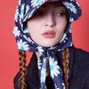 SLEEPYSLIP FLOWER BANDANA NAVY HAT
